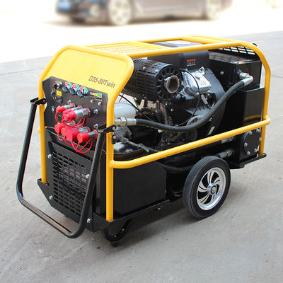Un groupe électrogène hydraulique à moteur diesel portable avec pompe à vis et capacité de réservoir de 18 litres