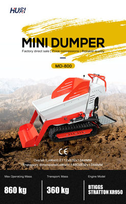 Publicité C 800KG 1 T pelle auto-chargée mini-crawler pour le chantier de construction