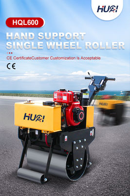 330 kg Roller à tambour unique Diesel Benzine Vibrateur routier Compacteur Asphalte Mini Rollers