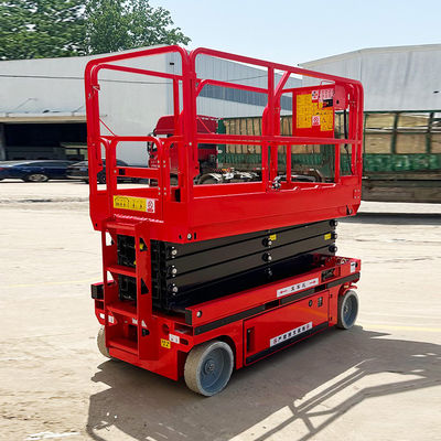 Plateforme de levage à ciseaux électriques mobiles de 900 mm d'extension pour chargeur de poids de 2000 kg en travail