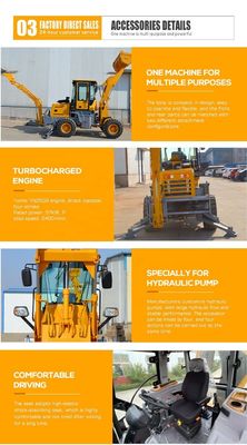 La chargeuse polyvalente d'une tonne et la mini-excavatrice remorquante pour vos besoins de construction