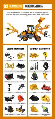 La chargeuse polyvalente d'une tonne et la mini-excavatrice remorquante pour vos besoins de construction