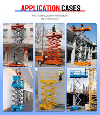 Plateforme pliable mobile entièrement électrique pour espaces étroits Hauteur maximale de levage 14 m