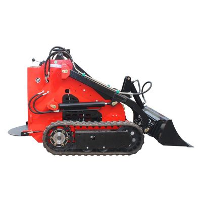 Marcher derrière le tracteur Mini-Skid Steer Loader avec des rails en caoutchouc et une capacité de seau de 380 kg