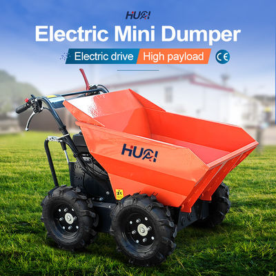 Récupération de la corde à la traction manuelle Démarrer le mini-chariot-déchargeur avec puissance du moteur à essence et un seau de 125L