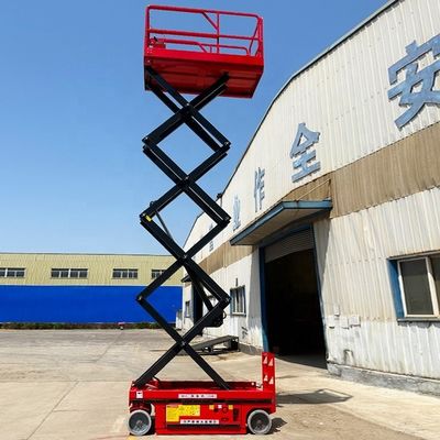 48V/4.5kw Puissance moteur 320kg Charge nominale Roue hydraulique Plateforme mobile de levage à ciseaux