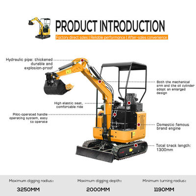 Vitesse nominale standard Mini Excavateur Compact Excavateur à rampe avec livraison gratuite