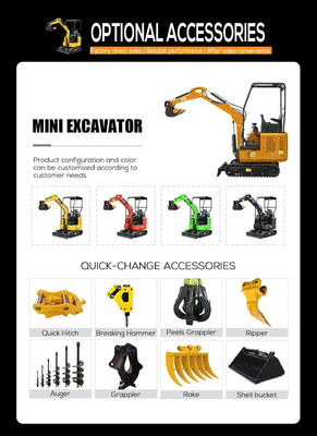 Vitesse nominale standard Mini Excavateur Compact Excavateur à rampe avec livraison gratuite