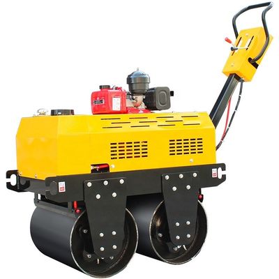Marchez derrière le compacteur à double tambour avec pompe hydraulique HUAQI et moteur HONDA