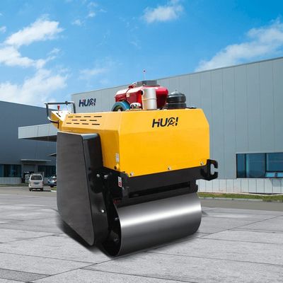 Marchez derrière le compacteur à double tambour avec pompe hydraulique HUAQI et moteur HONDA