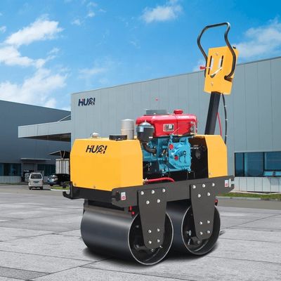 Marchez derrière le compacteur à double tambour avec pompe hydraulique HUAQI et moteur HONDA