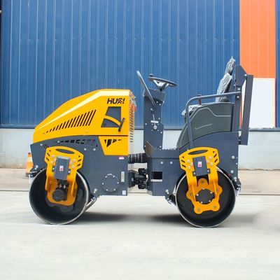 1t 2t 3 tonnes double rouleau à tambour avec 11,5 kW de puissance et méthode d'entraînement hydraulique